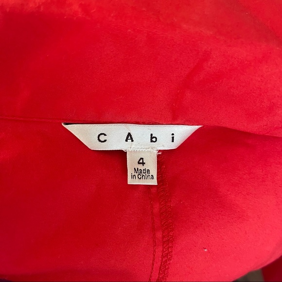 CAbi Red Convertible Button Down Trench Coat - Picture 7 of 7